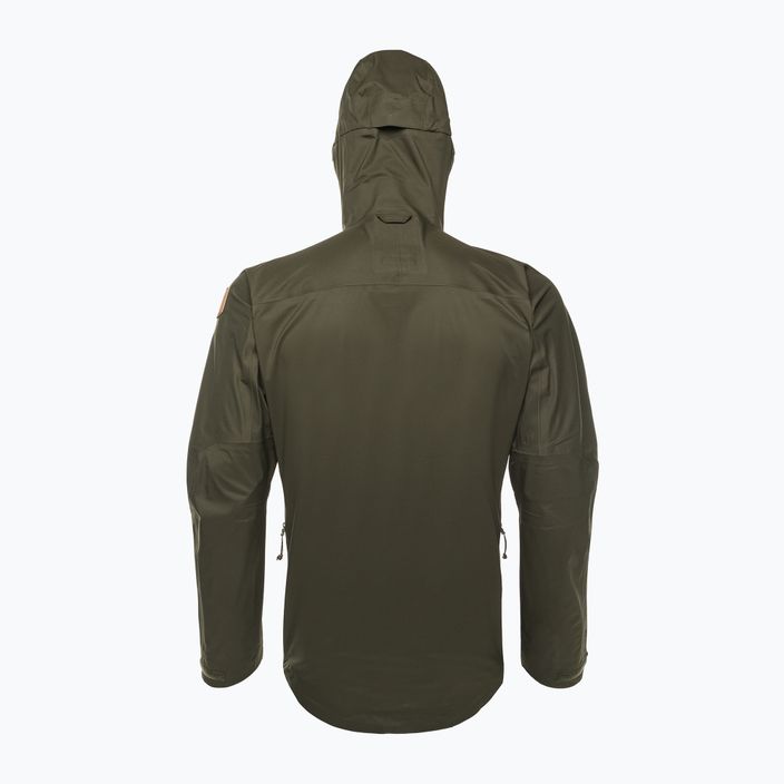 Men's Fjällräven Keb Eco-Shell rain jacket green F82411 2