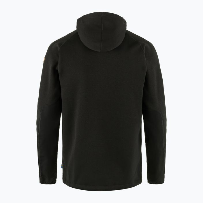 Men's Fjällräven Övik Fleece Hoodie black 2