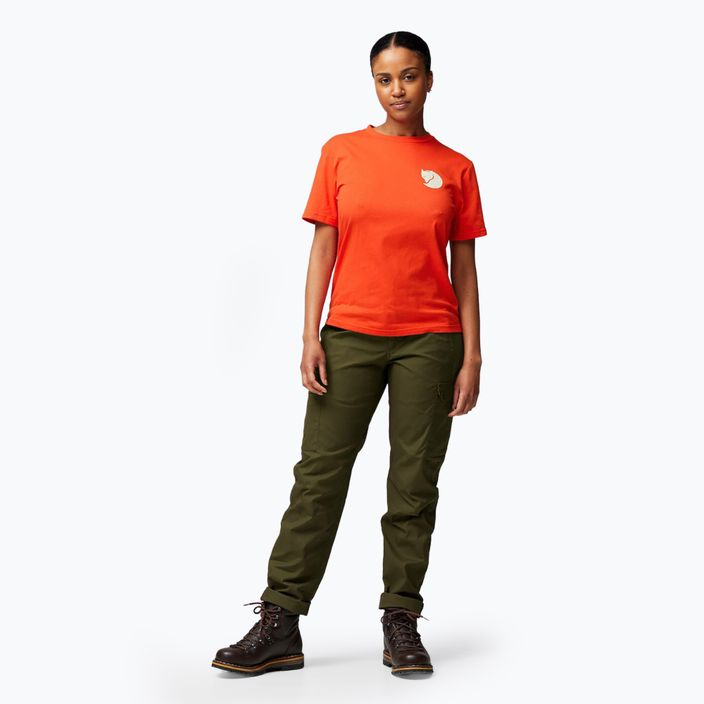Fjällräven Walk With Nature women's t-shirt flame orange 3