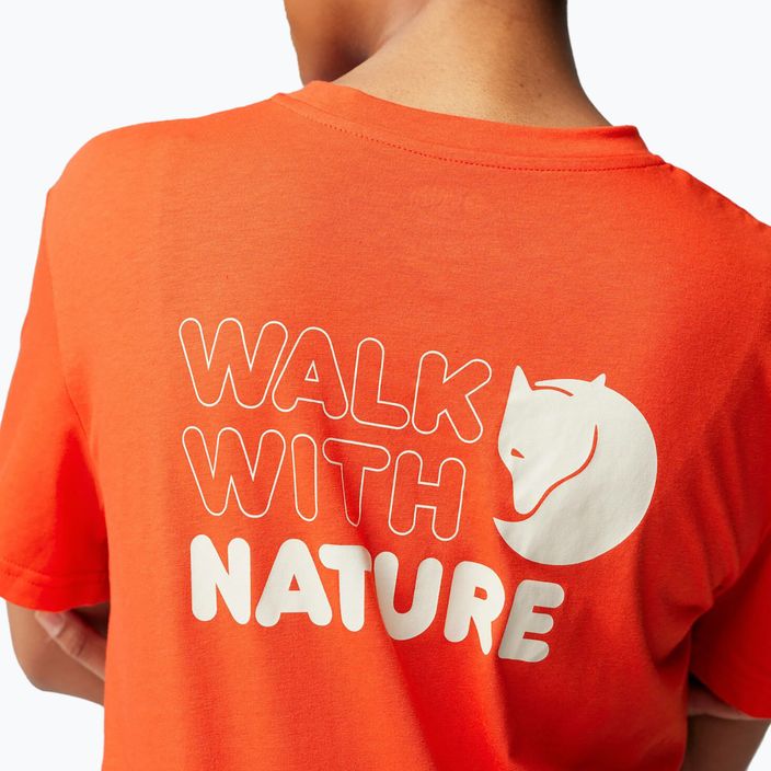 Fjällräven Walk With Nature women's t-shirt flame orange 5