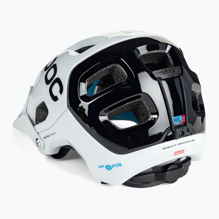 Bicycle helmet POC Tectal Race SPIN hydrogen white/uranium black 4