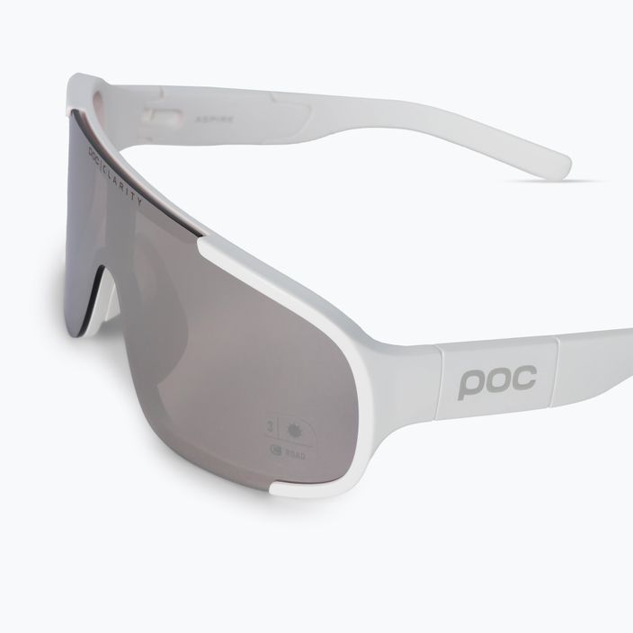 Bicycle goggles POC Aspire hydrogen white/clarity road silver 5