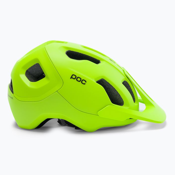 Bicycle helmet POC Axion SPIN fluorescent yellow/green matt 3