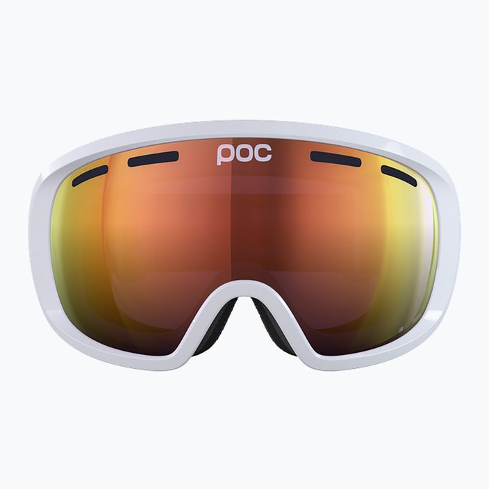 POC Fovea hydrogen white/partly sunny orange ski goggles 2