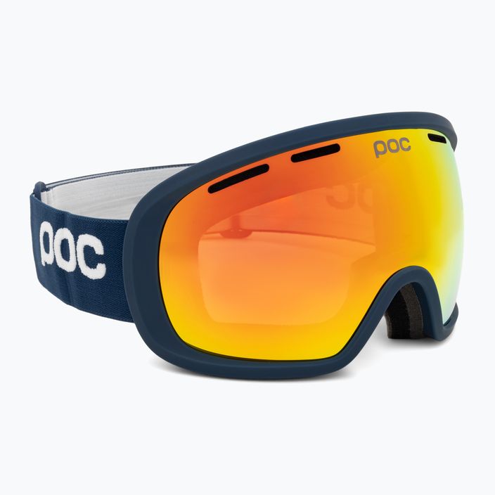 Ski goggles POC Fovea lead blue/partly sunny orange