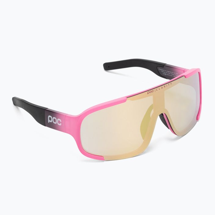Bicycle goggles POC Aspire pink/uranium black translucent/clarity road gold