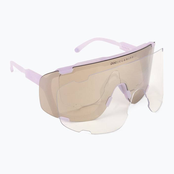 Bicycle goggles POC Devour purple quartz translucent/clarity road silver