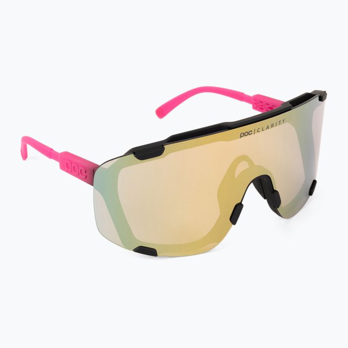 Bicycle goggles POC Devour fluo pink/uranium black translucent/clarity road gold 2