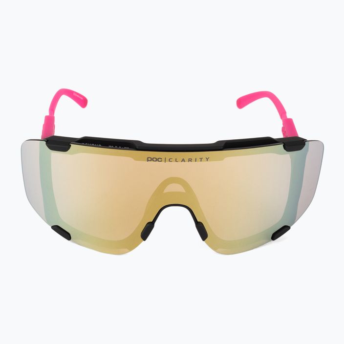 Bicycle goggles POC Devour fluo pink/uranium black translucent/clarity road gold 4