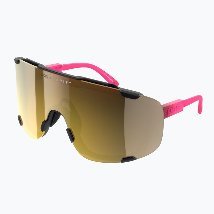Bicycle goggles POC Devour fluo pink/uranium black translucent/clarity road gold 6