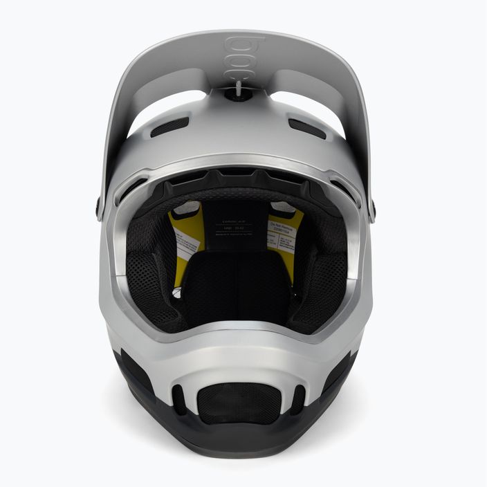 Bicycle helmet POC Coron Air MIPS argentite silver/uranium black matt 2