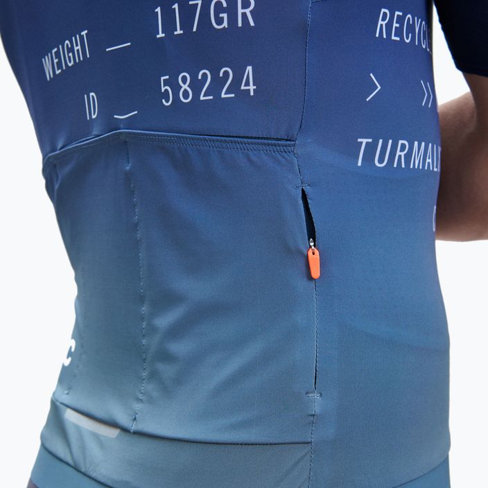 Men's cycling jersey POC Pristine Print gradient turmaline navy 4