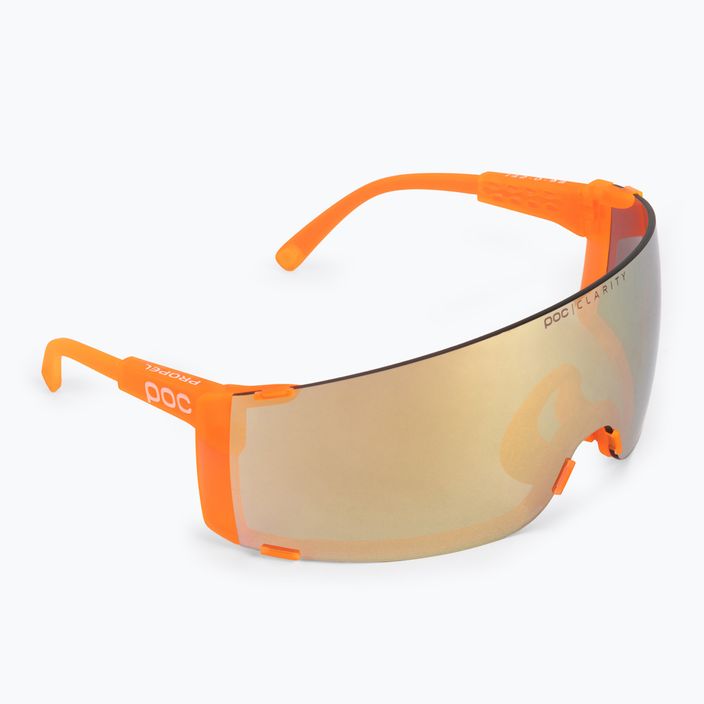 Bicycle goggles POC Propel fluorescent orange translucent/clarity road gold 2