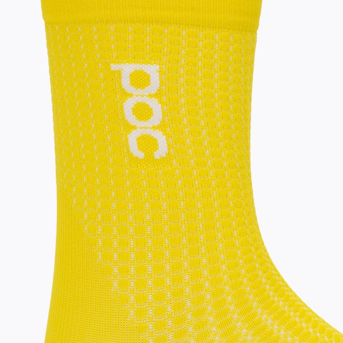 Children's cycling socks POC Essential Road aventurine yellow 3