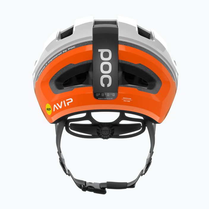 POC Omne Beacon MIPS fluorescent orange avip/hydrogen white bike helmet 6