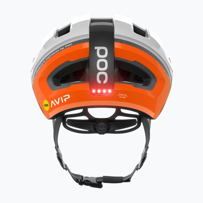 POC Omne Beacon MIPS fluorescent orange avip/hydrogen white bike helmet 7