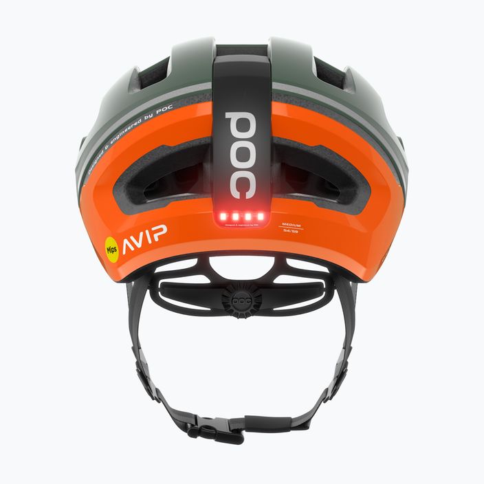 POC Omne Beacon MIPS fluorescent orange avip/epidote green matt bike helmet 7