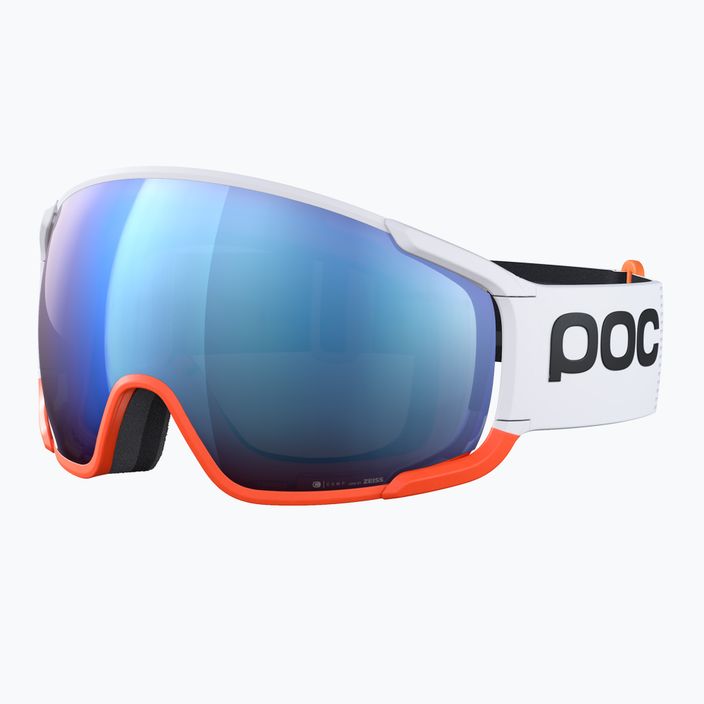 Ski goggles POC Zonula Clarity Comp white/fluorescent orange/spektris blue 9