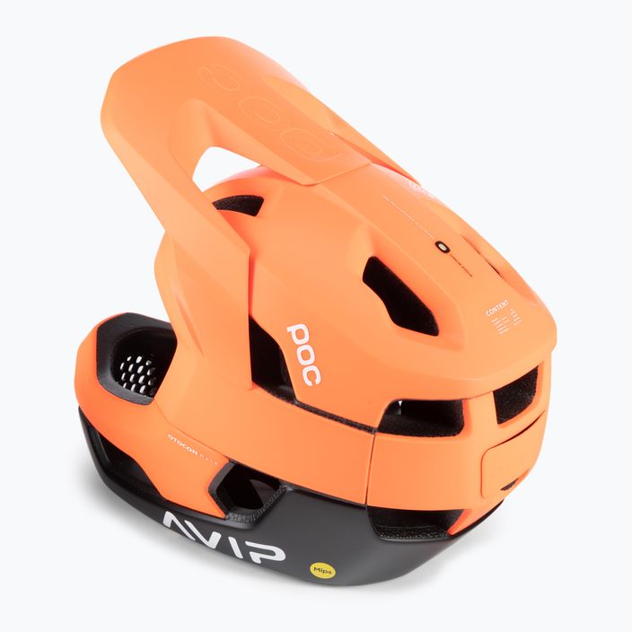 Bicycle helmet POC Otocon Race MIPS fluorescent orange avip/uranium black matt 2