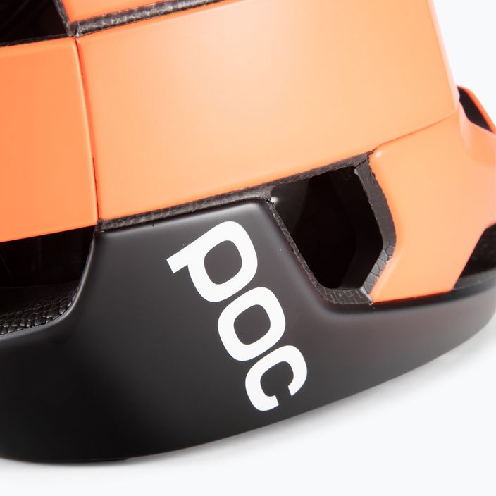 Bicycle helmet POC Otocon Race MIPS fluorescent orange avip/uranium black matt 7