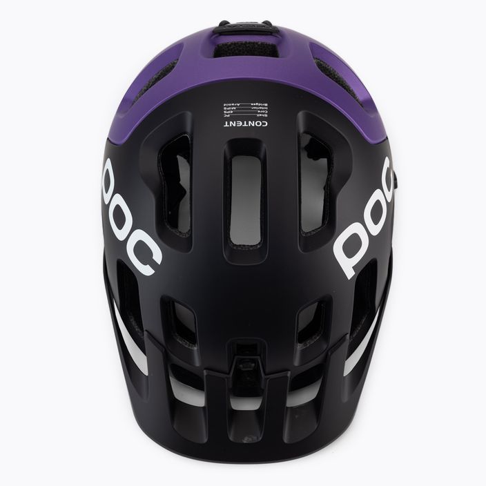 Bicycle helmet POC Tectal Race MIPS uranium black/sapphire purple metallic/matt 6