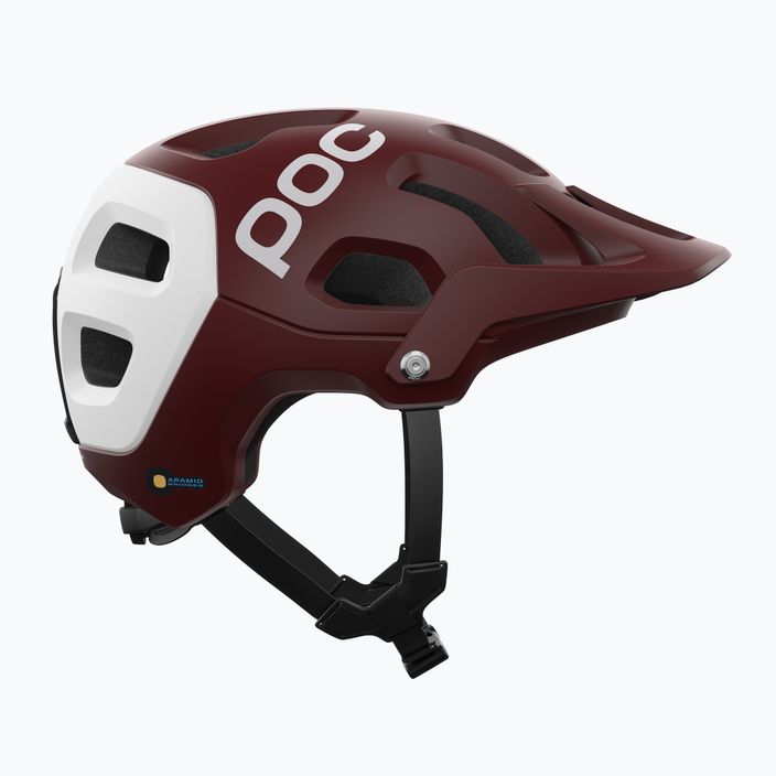 MTB bike helmet POC Tectal Race MIPS garnet red/hydrogen white matt 2