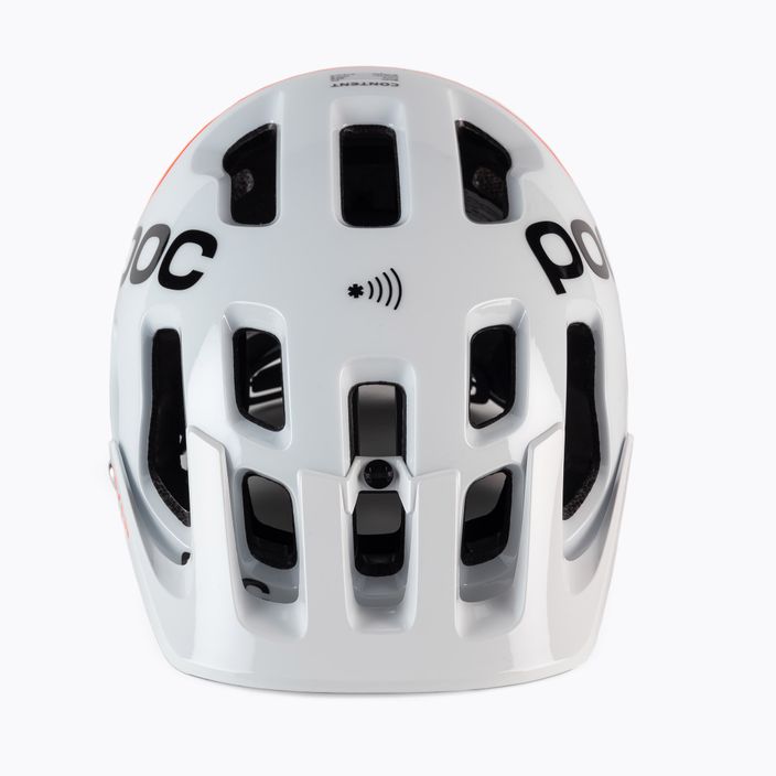 Bicycle helmet POC Tectal Race MIPS NFC hydrogen white/fluorescent orange avip 2