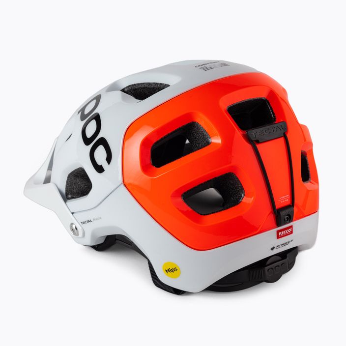 Bicycle helmet POC Tectal Race MIPS NFC hydrogen white/fluorescent orange avip 4