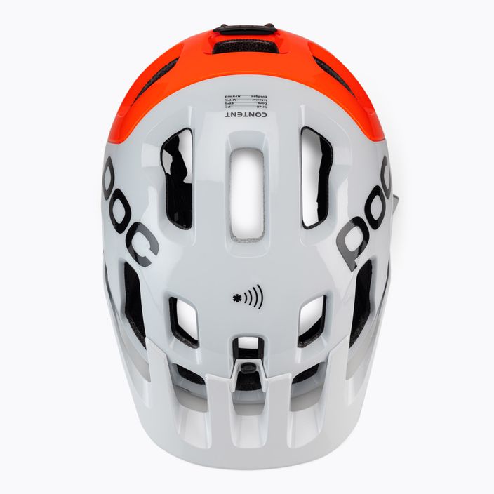 Bicycle helmet POC Tectal Race MIPS NFC hydrogen white/fluorescent orange avip 6