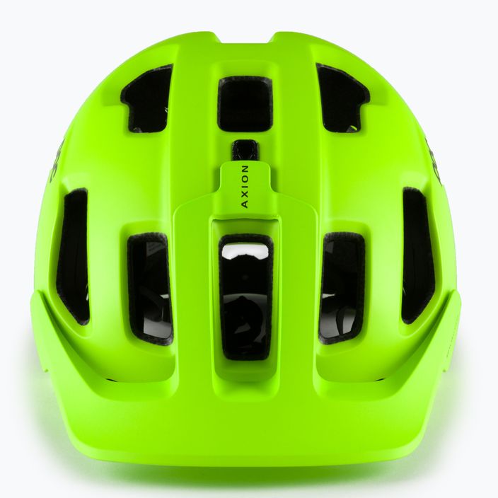 Bicycle helmet POC Axion fluorescent yellow/green matt 2