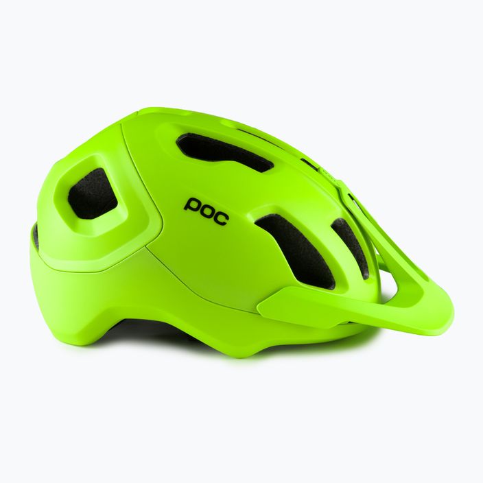 Bicycle helmet POC Axion fluorescent yellow/green matt 3