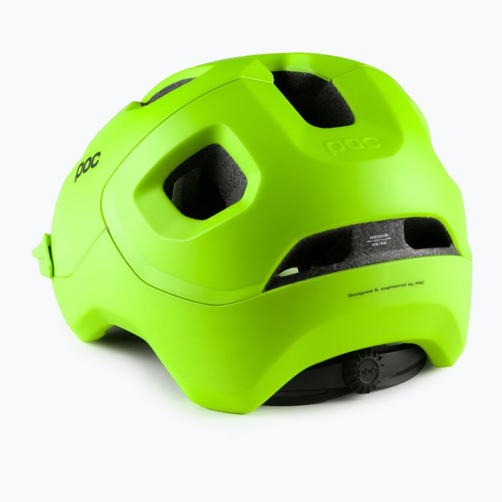 Bicycle helmet POC Axion fluorescent yellow/green matt 4