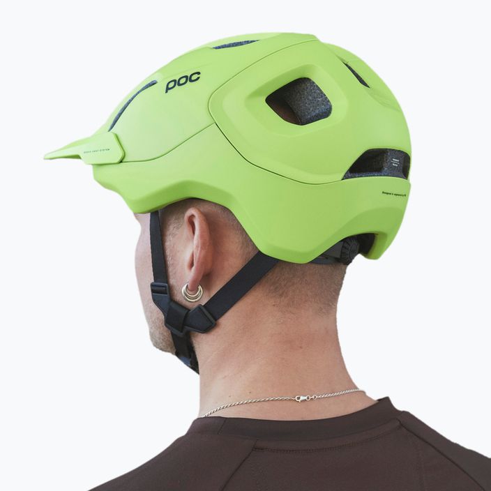 Bicycle helmet POC Axion fluorescent yellow/green matt 9