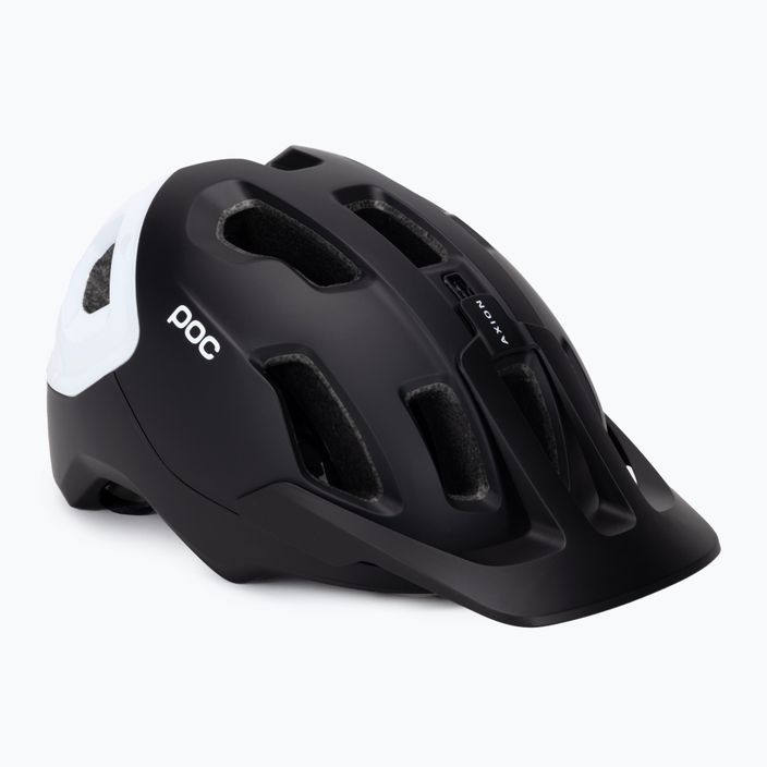 Bicycle helmet POC Axion Race MIPS uranium black matt/hydrogen white