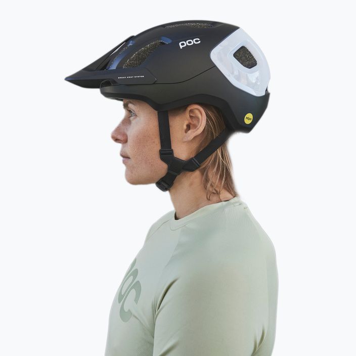 Bicycle helmet POC Axion Race MIPS uranium black matt/hydrogen white 8