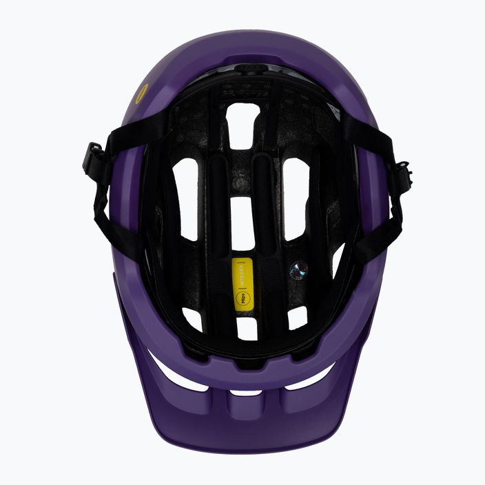 Bicycle helmet POC Axion Race MIPS sapphire purple/uranium black metallic/matt 5