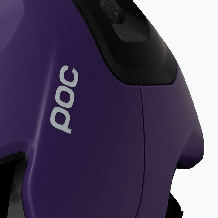 Bicycle helmet POC Axion Race MIPS sapphire purple/uranium black metallic/matt 7