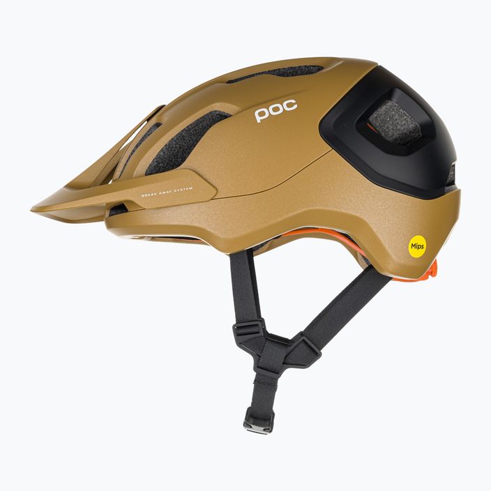 Bicycle helmet POC Axion Race MIPS cerussite kashima/uranium black metallic/matt 5