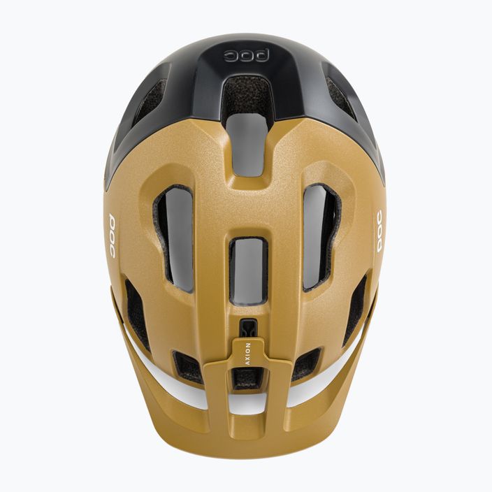 Bicycle helmet POC Axion Race MIPS cerussite kashima/uranium black metallic/matt 6