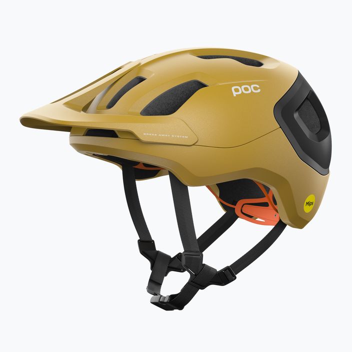 Bicycle helmet POC Axion Race MIPS cerussite kashima/uranium black metallic/matt 8