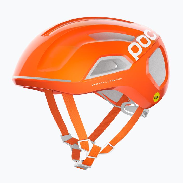 POC Ventral Tempus MIPS fluorescent orange avip bike helmet 7