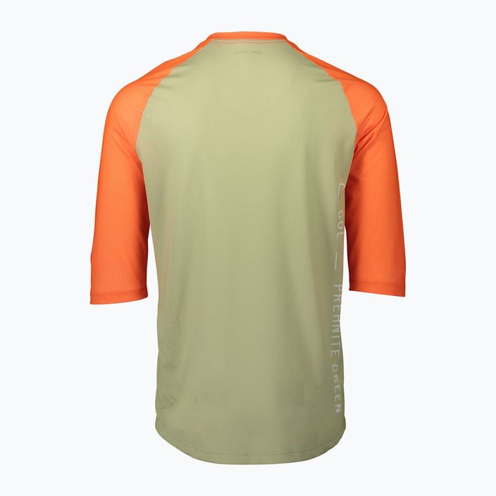 Men's cycling jersey POC MTB Pure 3/4 prehnite green/zink orange 2