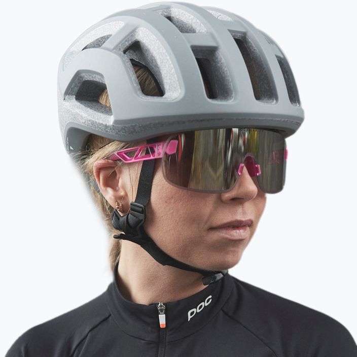 Bicycle goggles POC Elicit actinium pink translucent/clarity road silver 5