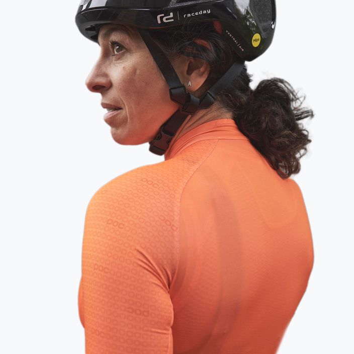 Women's cycling jersey POC Essential Road zink orange 3