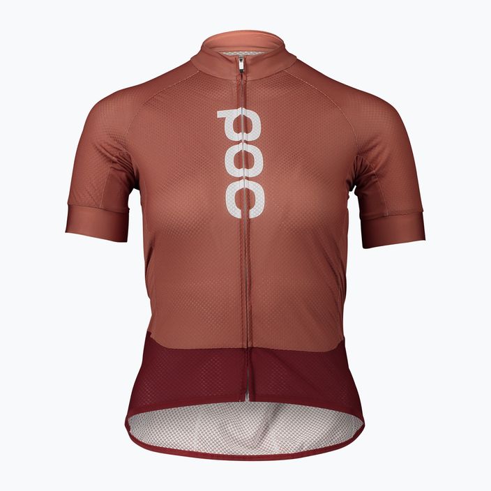 Women's cycling jersey POC Essential Road Logo himalayan salt/garnet red 5