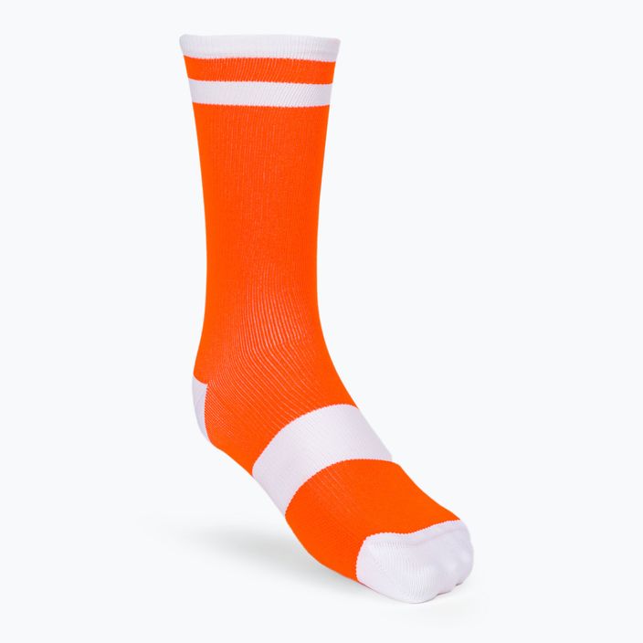 Cycling socks POC Lure MTB Long zink orange/hydrogen white