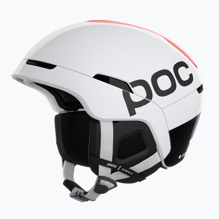 Ski helmet POC Obex BC MIPS hydrogen white/fluorescent orange avip 12