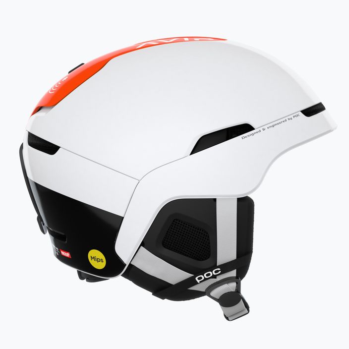 Ski helmet POC Obex BC MIPS hydrogen white/fluorescent orange avip 13