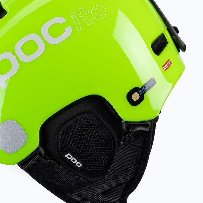Children's ski helmets POC POCito Fornix MIPS fluorescent yellow/green 7