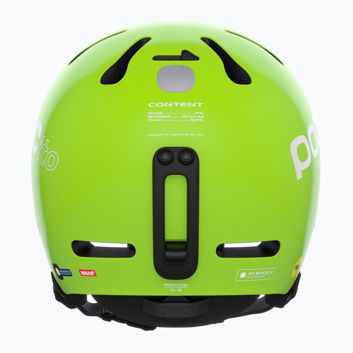Children's ski helmets POC POCito Fornix MIPS fluorescent yellow/green 12